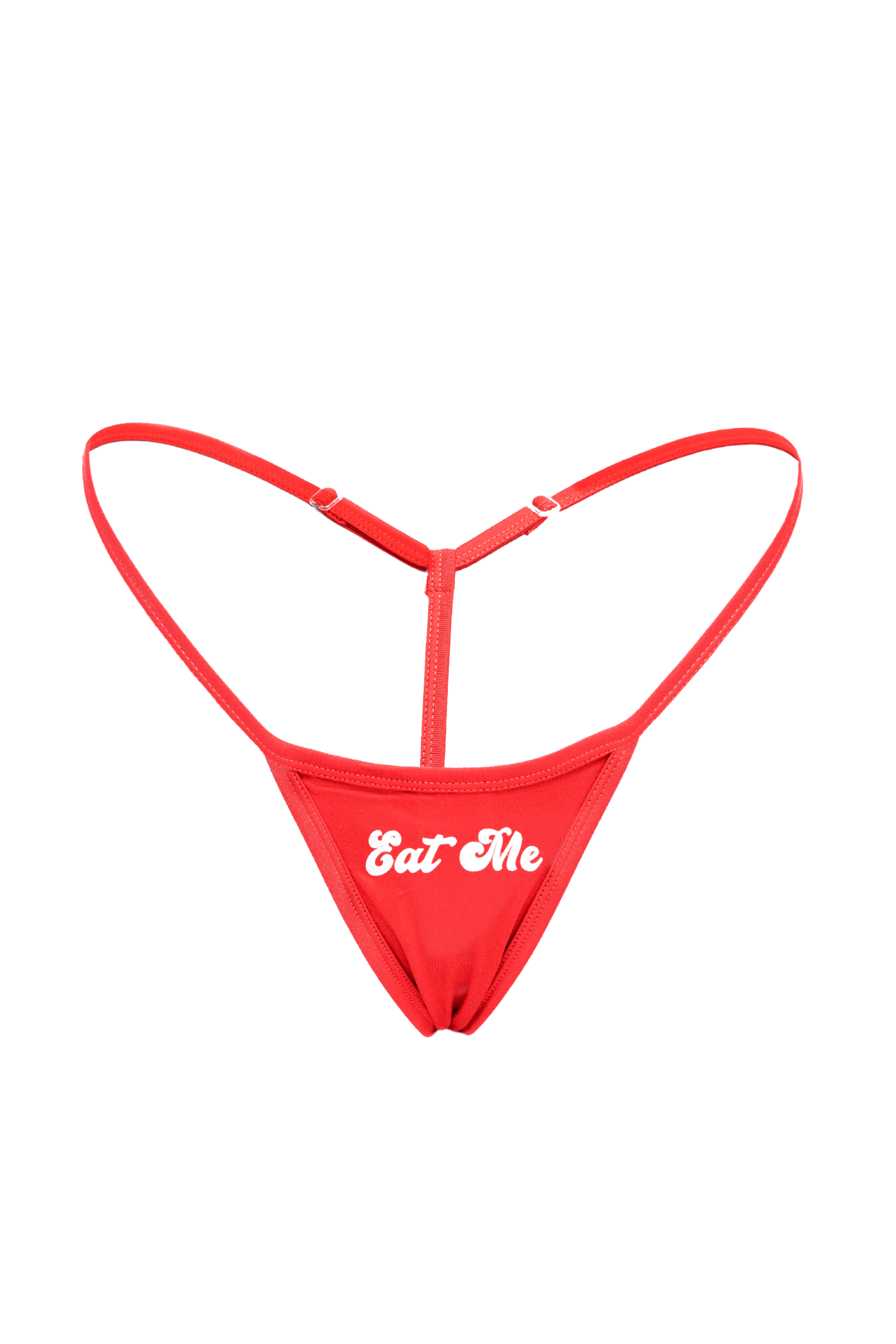 Eat Me Sexy T Back Thongs for Women, Low Rise G-String Underwear