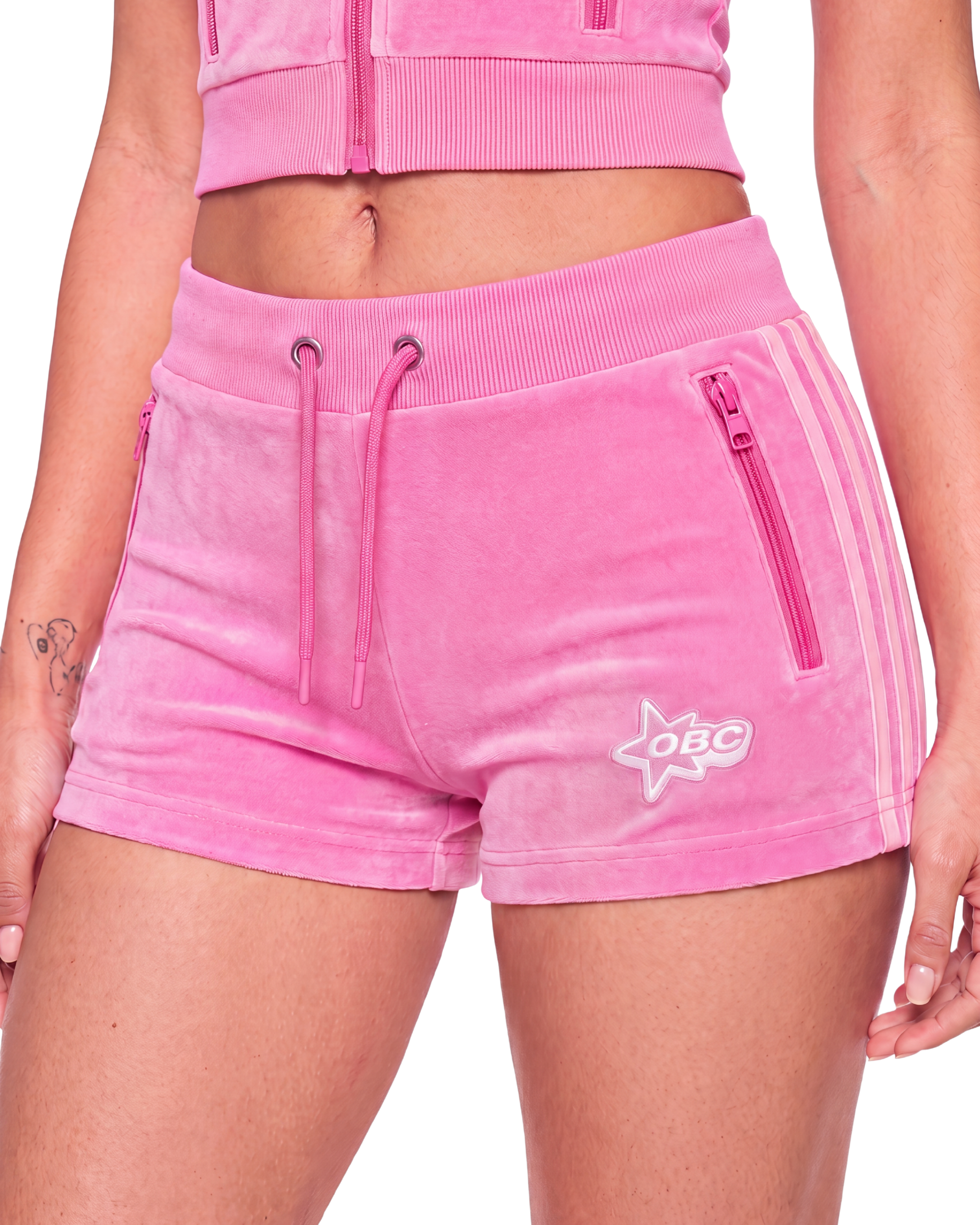 Pink Sunset Velour Shorts