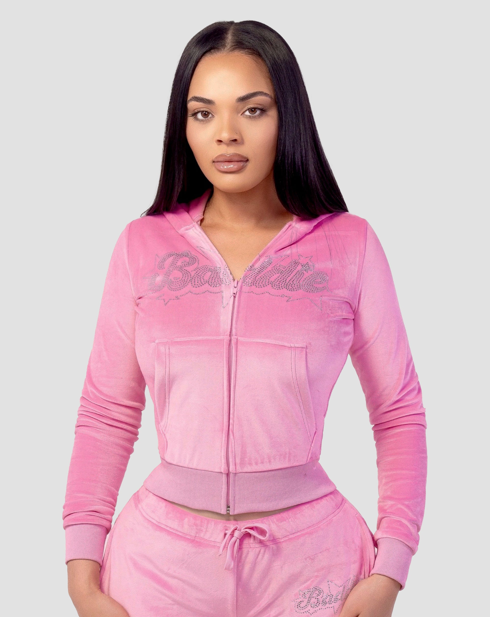 Baby Girl Velour Jacket Pink