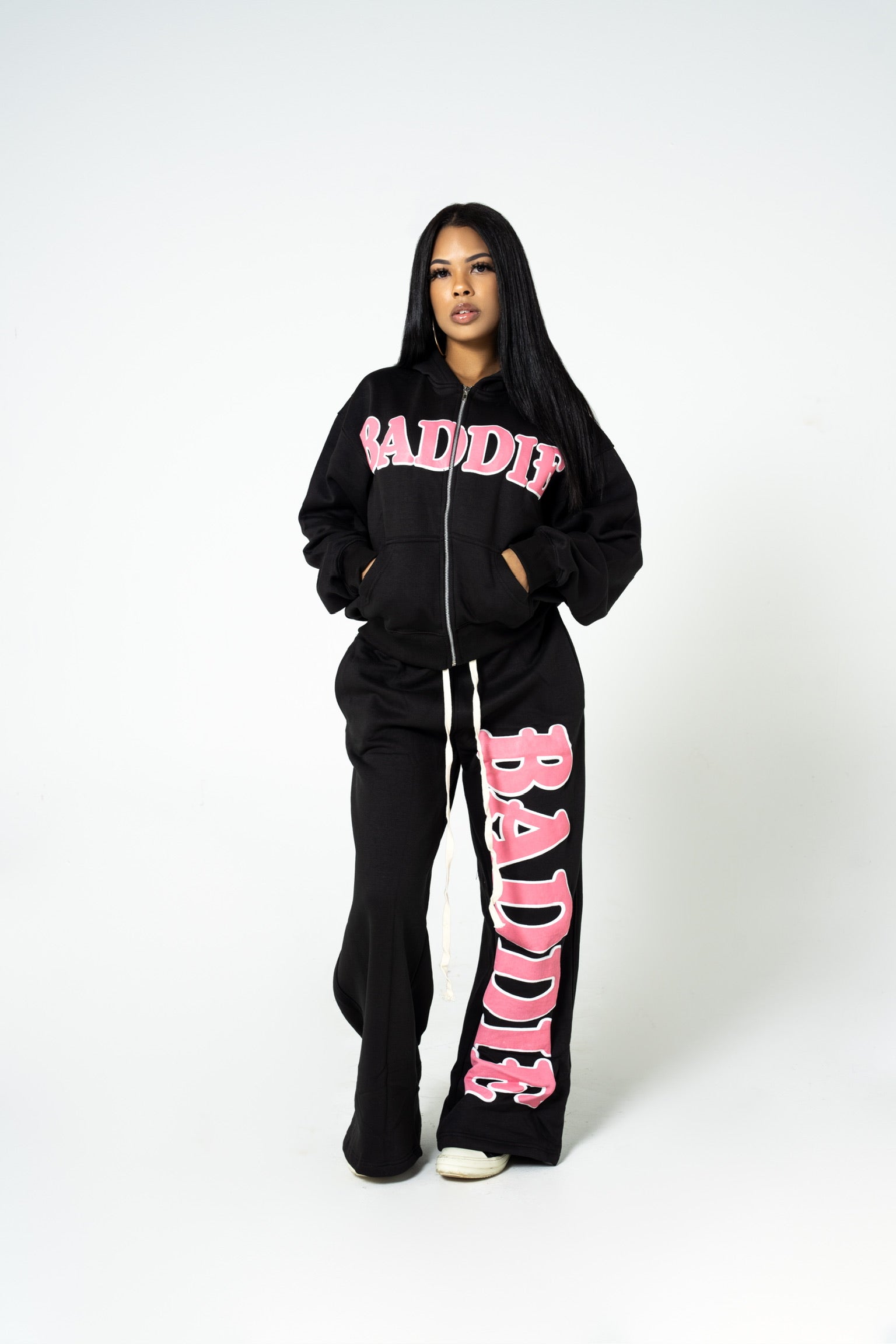 Black/Pink Baddie SZN Pants