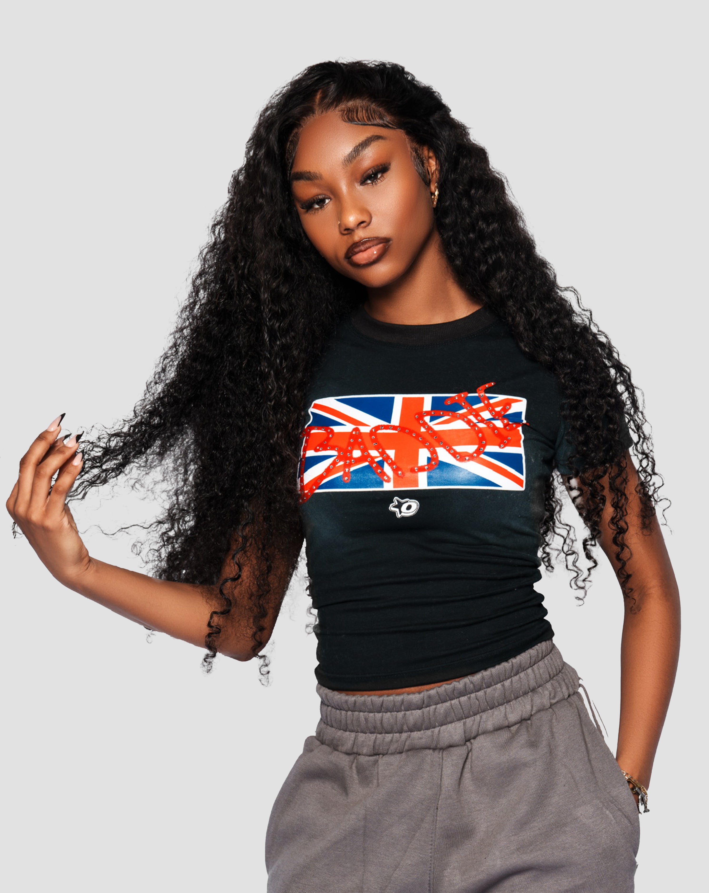UK Baddie Baby Tee (Black)