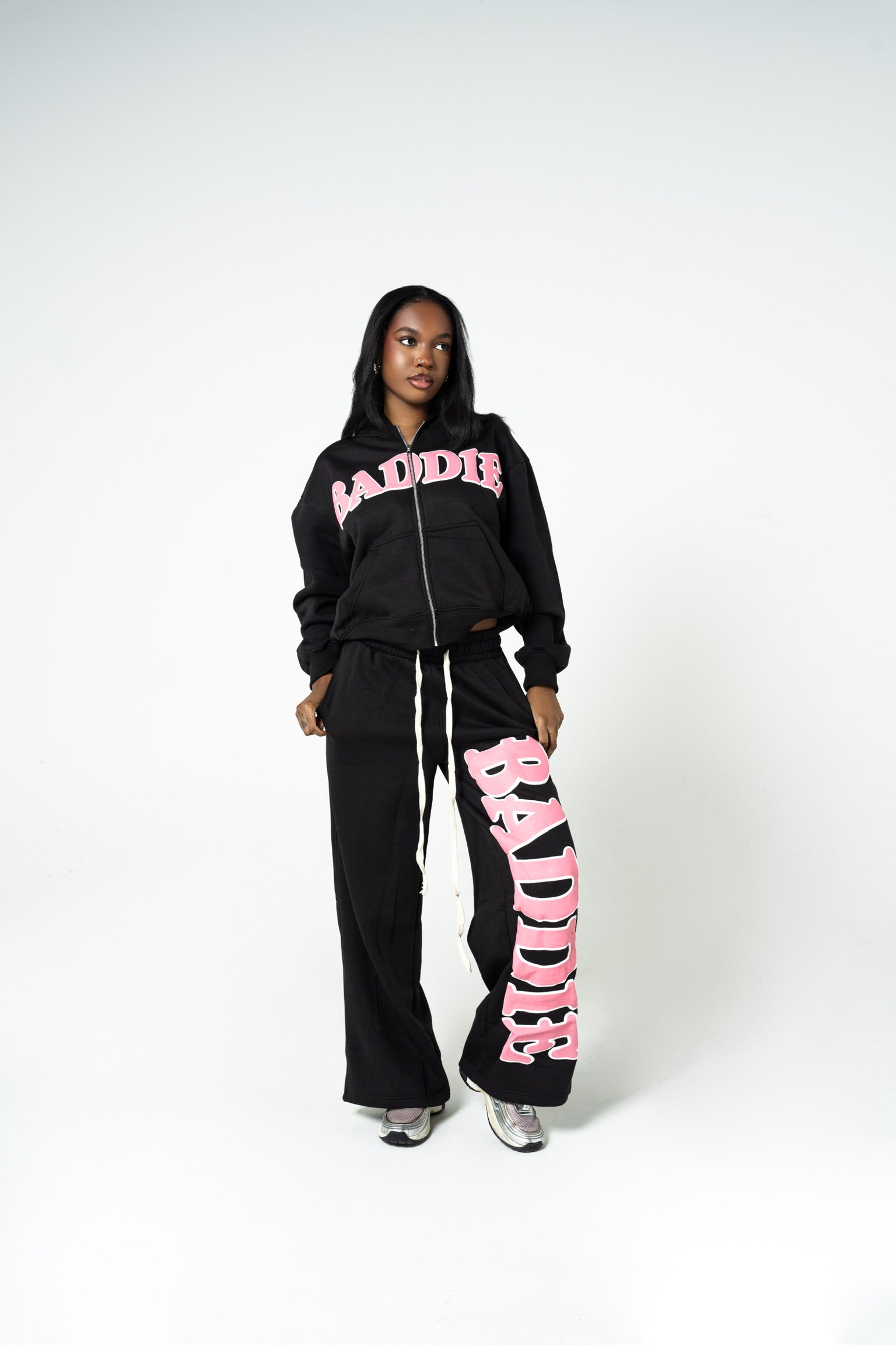 Black/Pink Baddie SZN Hoodie