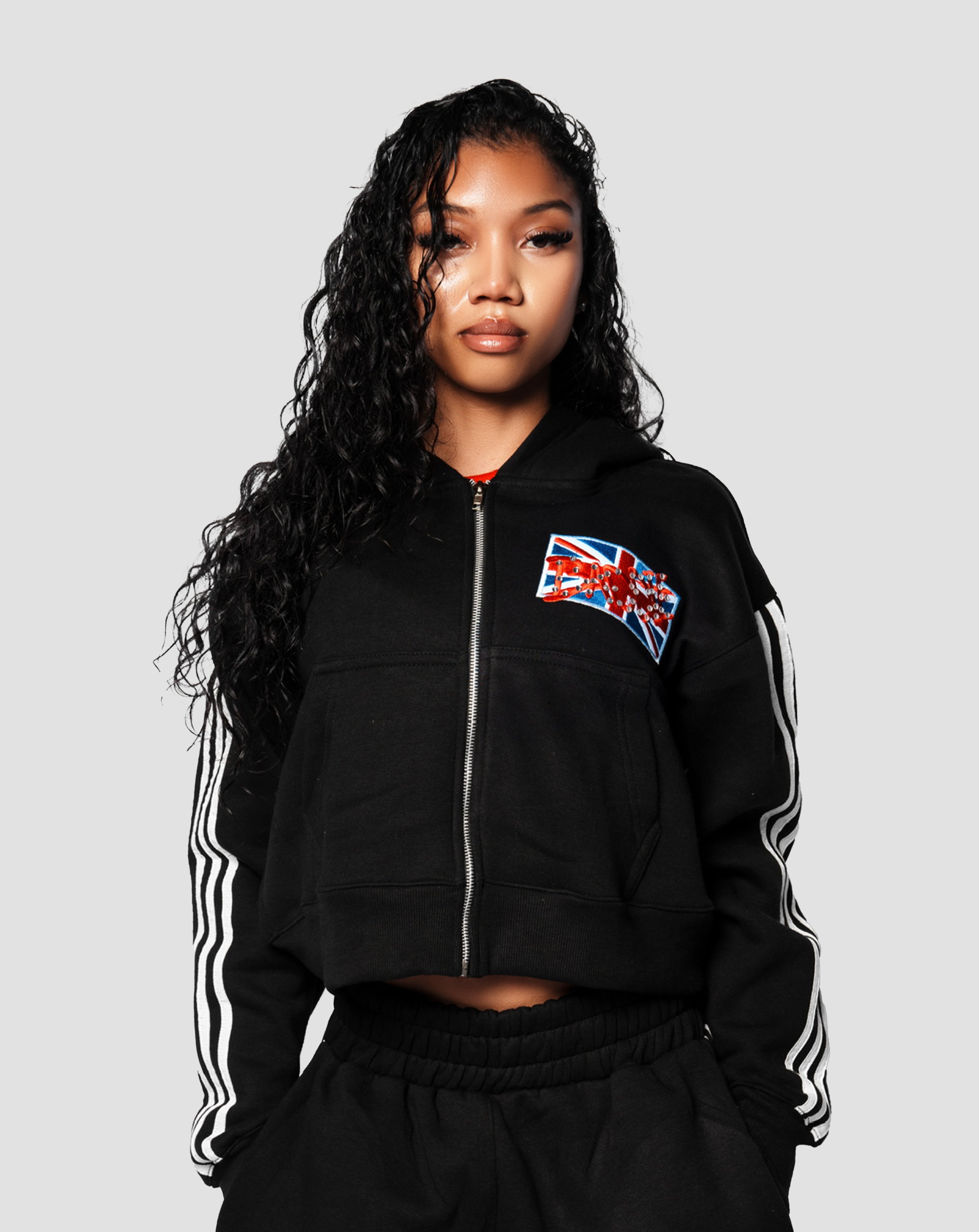 International Cropped Jacket (Black)