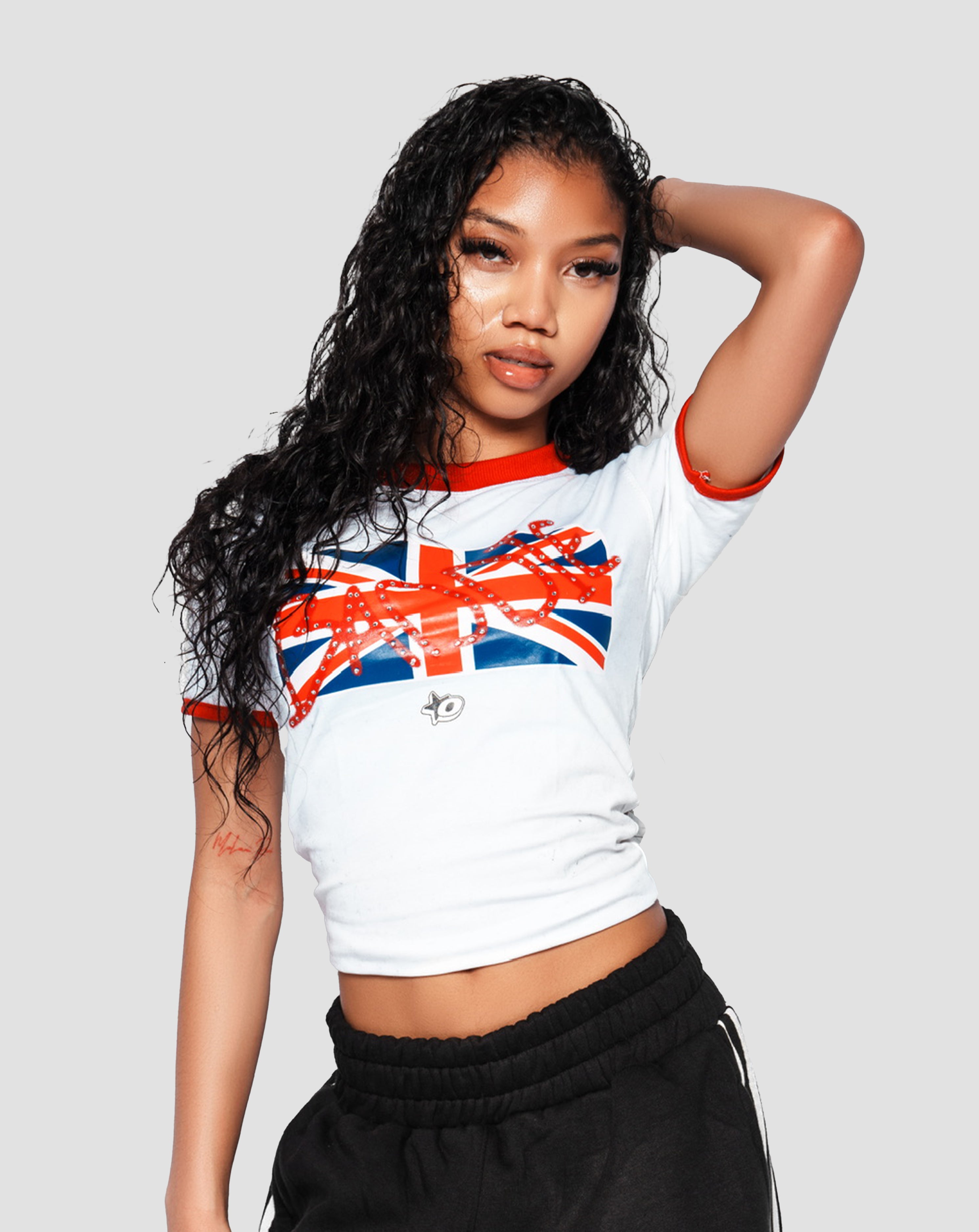 UK Baddie Baby Tee (White)