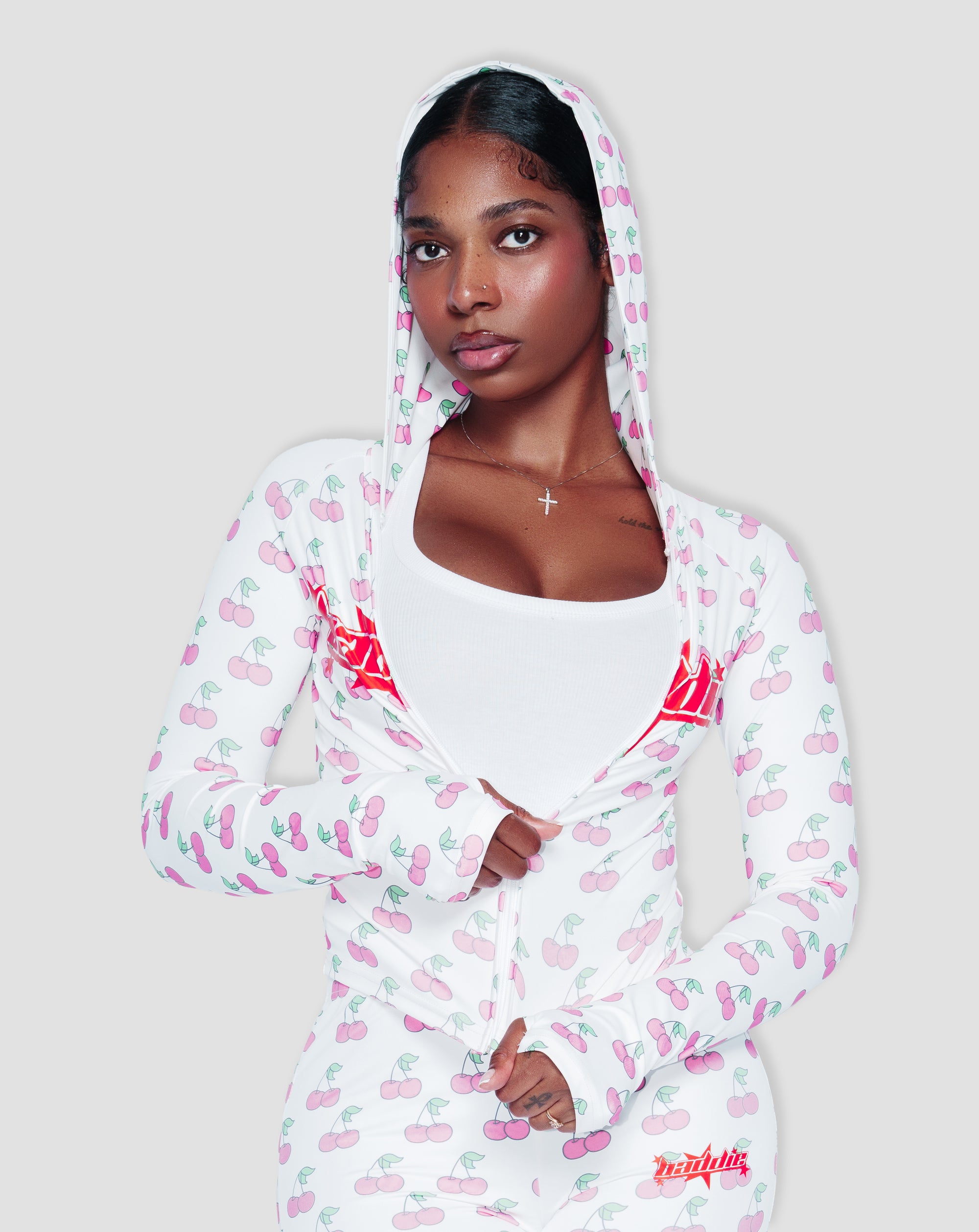 Y2K Cherry Bomb Jacket White